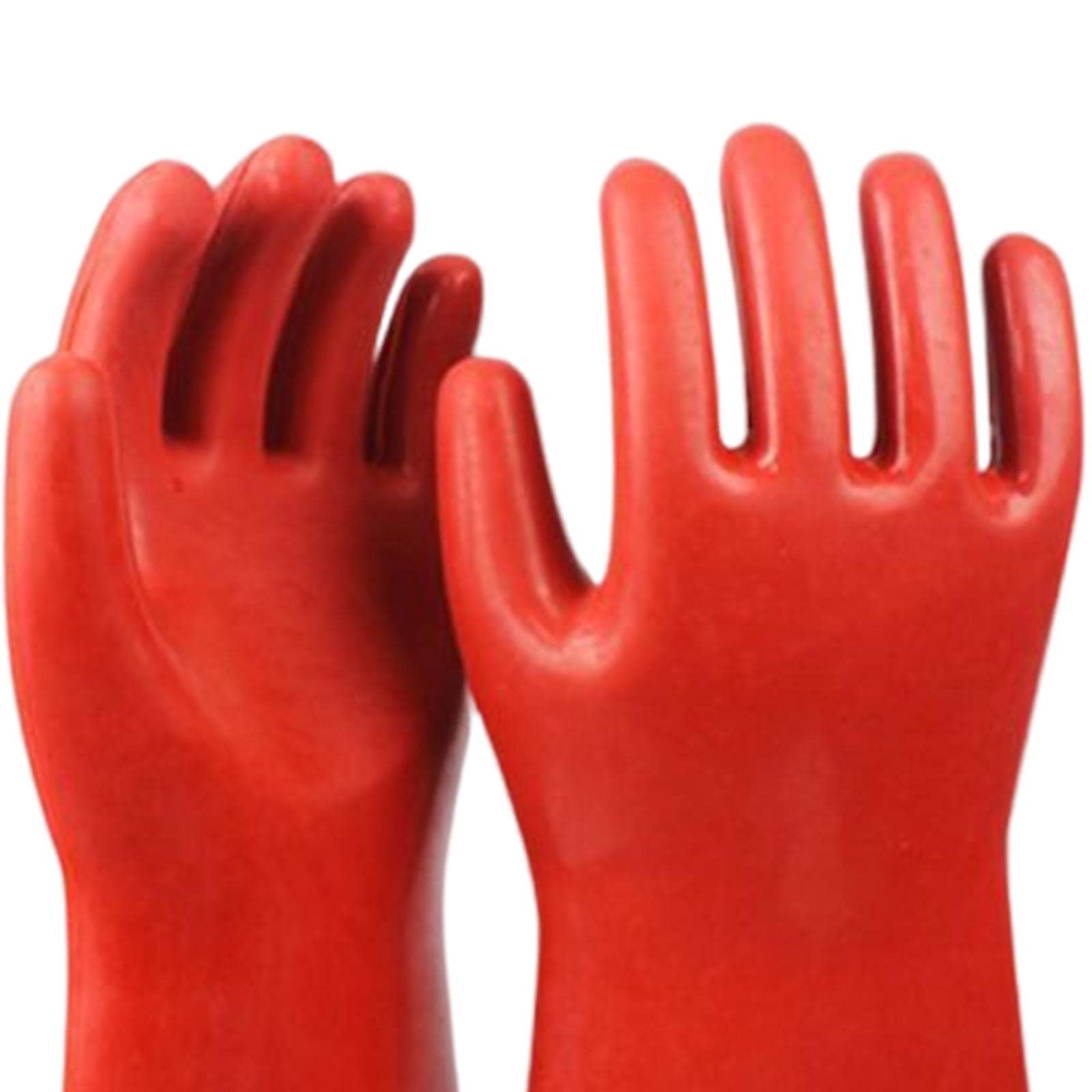 Oshhni 1 Paar Isolierhandschuhe aus Gummi, elektrischer Schutz, geschickter Hochspannungs-Lineman, wasserdichter Haushaltsarbeitshandschuh für Elektriker im, 12 kV