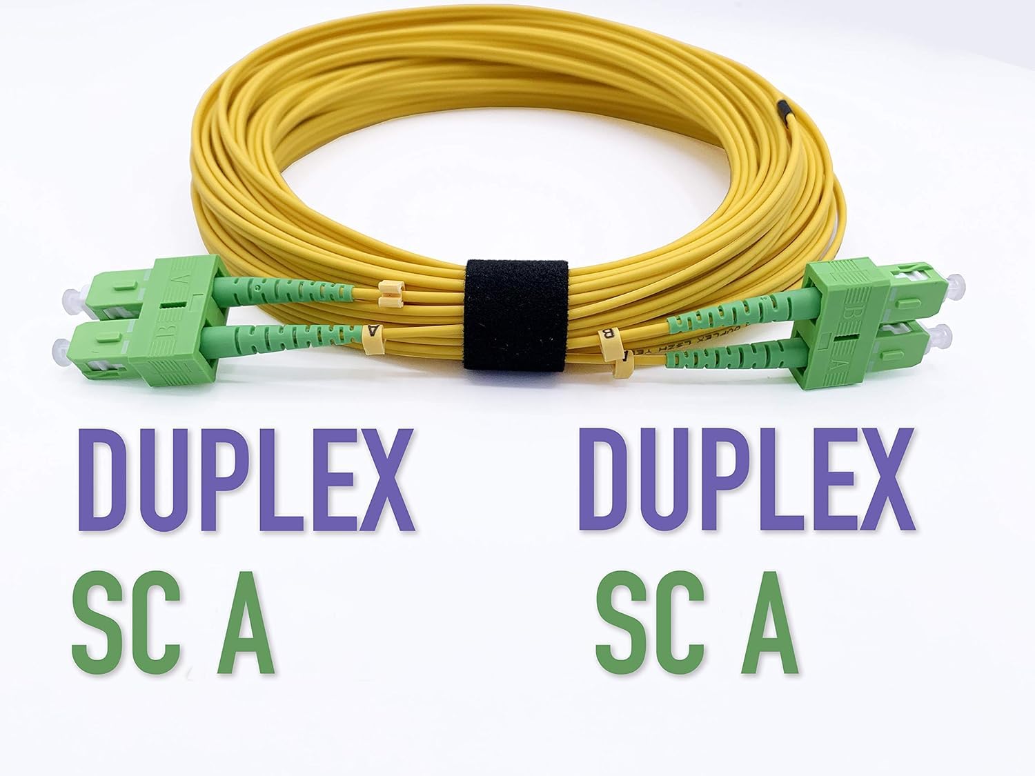 Elfcam® - Cavo Fibra Ottica SC/APC per SC/APC Monomodale Duplex 9/125um OS2 LSZH (1M)