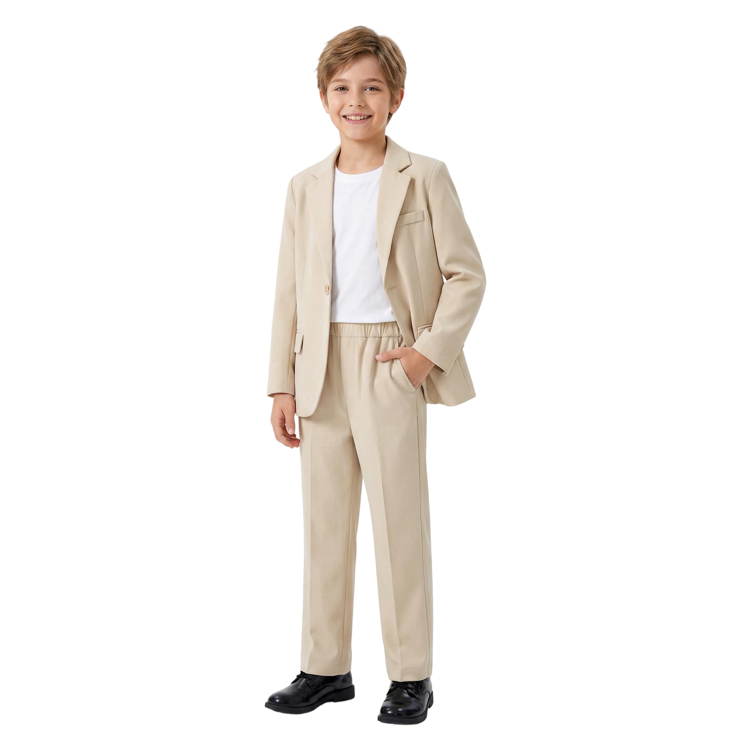 LOLANTA Conjunto de Traje de 2 Piezas para niños, Chaqueta y pantalón, Ropa Informal o Traje para Bodas, pajes, 3-13 años