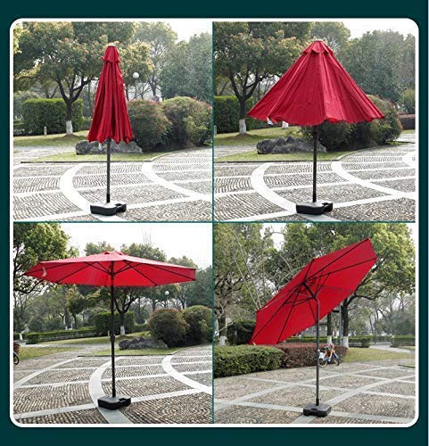 Parasol exterior 2.7M resistente al viento con inclinación y 8 varillas fuertes 5