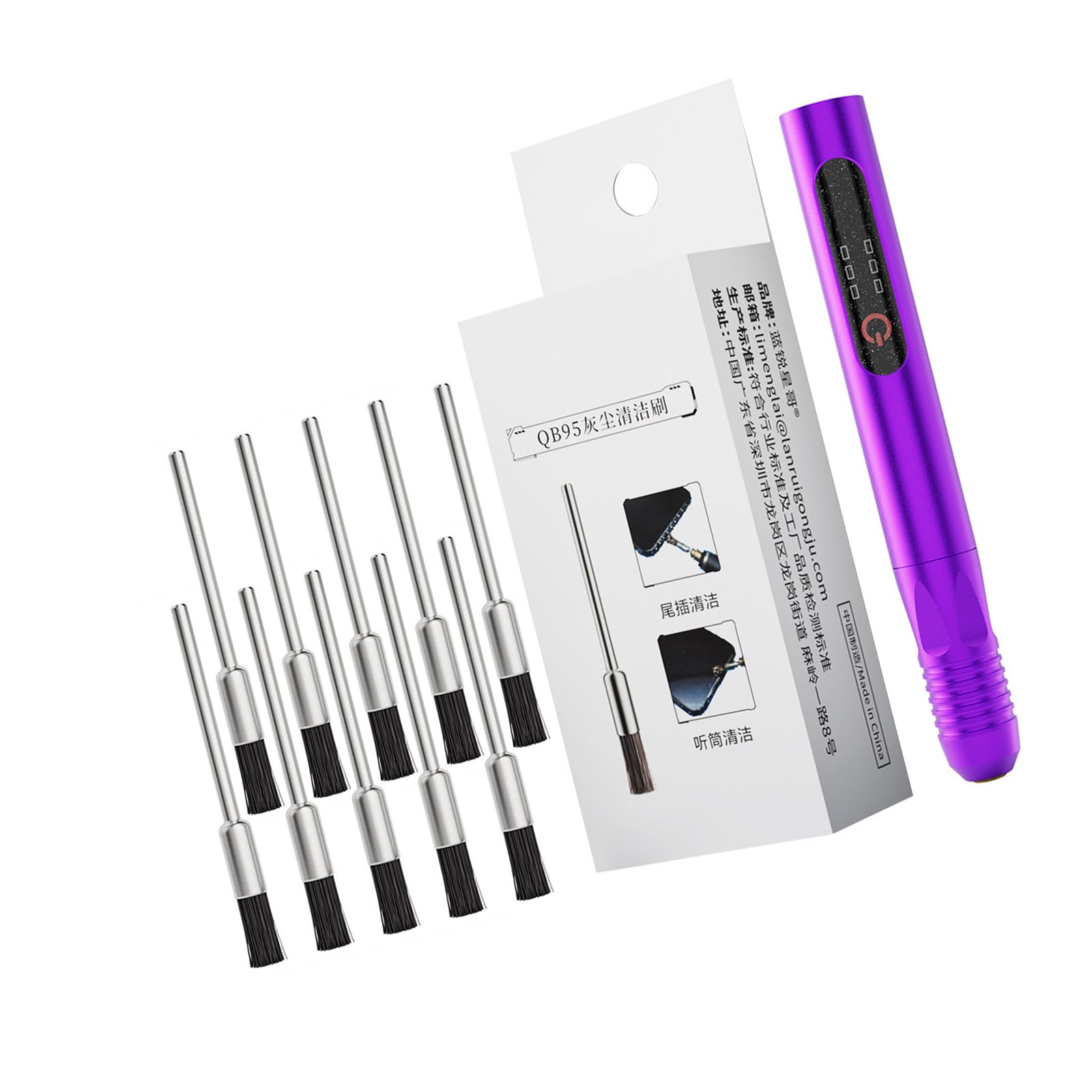 Mekalero A 10Pcs Highly Density Bristle Cleaning Brushes 3Mm / 2.35Mm Electric Grinding Tool For Gadget Repair Nd Precisely Dusting Metal Cleaning Brush
