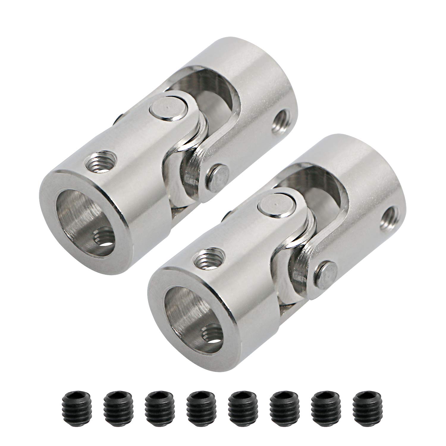 Aopin 8mm To 10mm Rigid Coupling Set Screw Shaft Stepper Motor, Length 25mm/1" Motor Coupler Connector Rigid With Screw For 3d Printer Rc Robot Car Model Shaft Cnc Machine Diy Encoder 4pcs - View #7