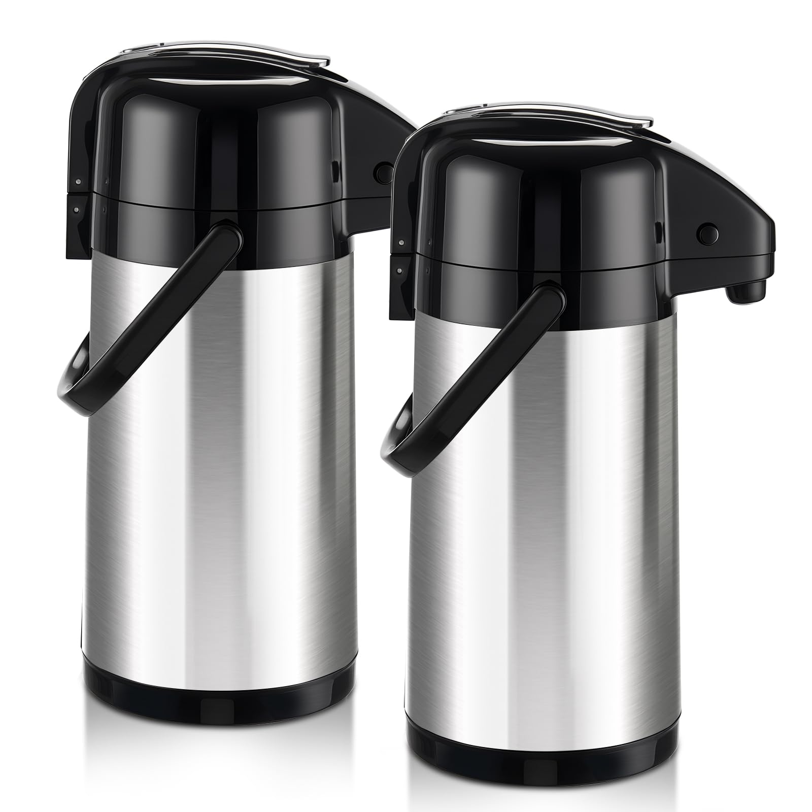 PARACITY Stainless Steel Drink Dispenser, 2-Pack Airpots, 84.5 fl oz Each
