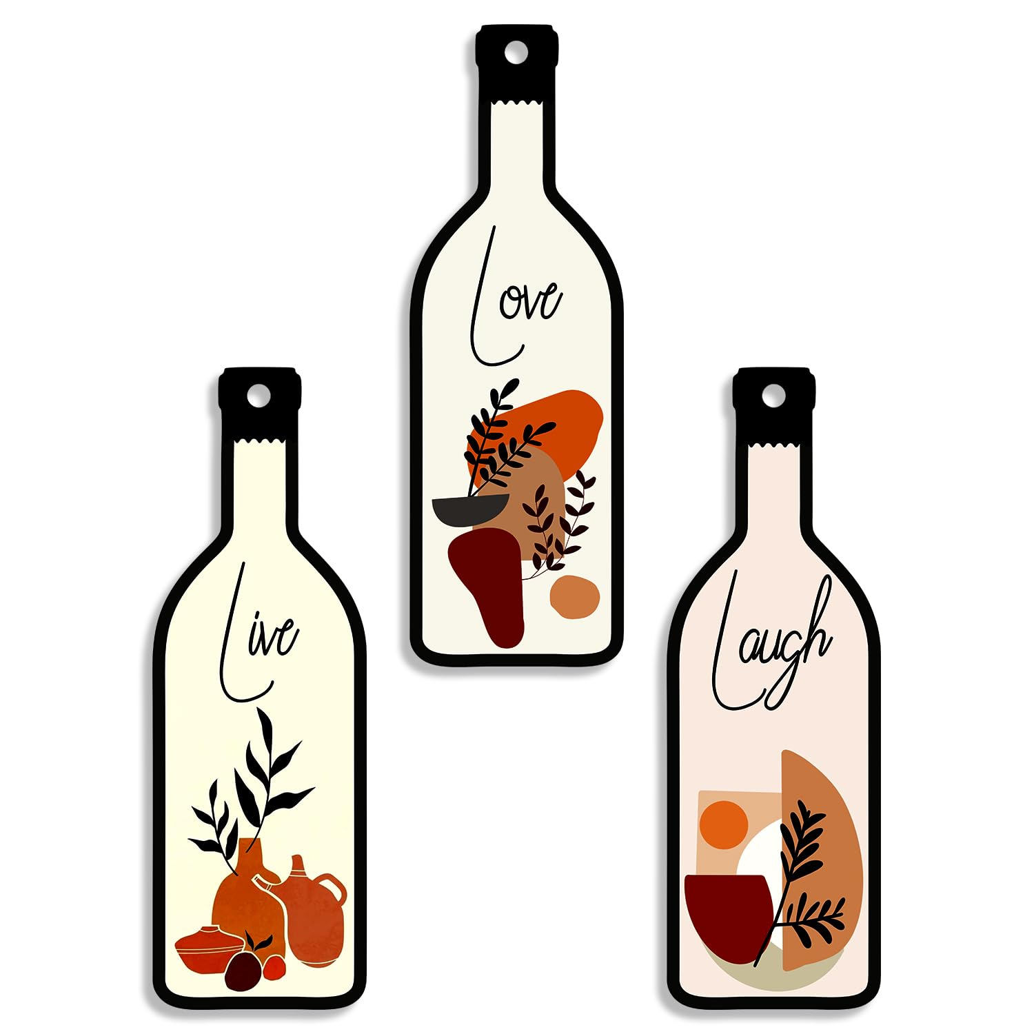 Sehaz Artworks Bedroom Decoration Items | House Decoration Items | Home Decor Items for Bedroom | Home Decor Items for Wall | Kitchen Decor | Welcome Home Wall Hanging – Live Love Laugh – Wood, 27 Cm