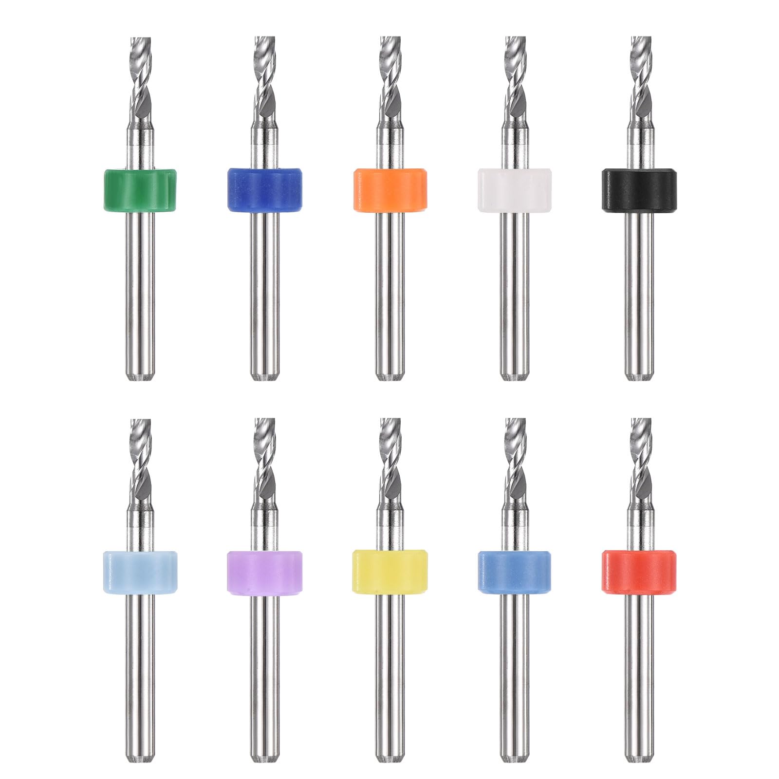 PATIKIL 10 Pack 2.55mm Micro Drill Bits 1/8" Shank Carbide Tungsten Steel 135° Mini Small Bits Print Circuit Board Drilling Tool for CNC Engraving Precision Machinery