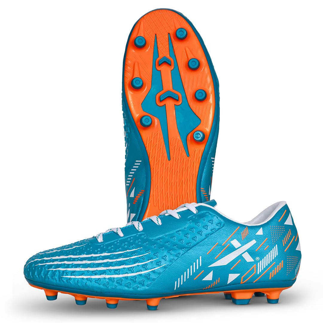 vector x Flyer 2.0 Football Shoe/Studs, Double Colored TPU Sole, Padded Footbed, Premoulded Heel Shoe for Men-picture-24