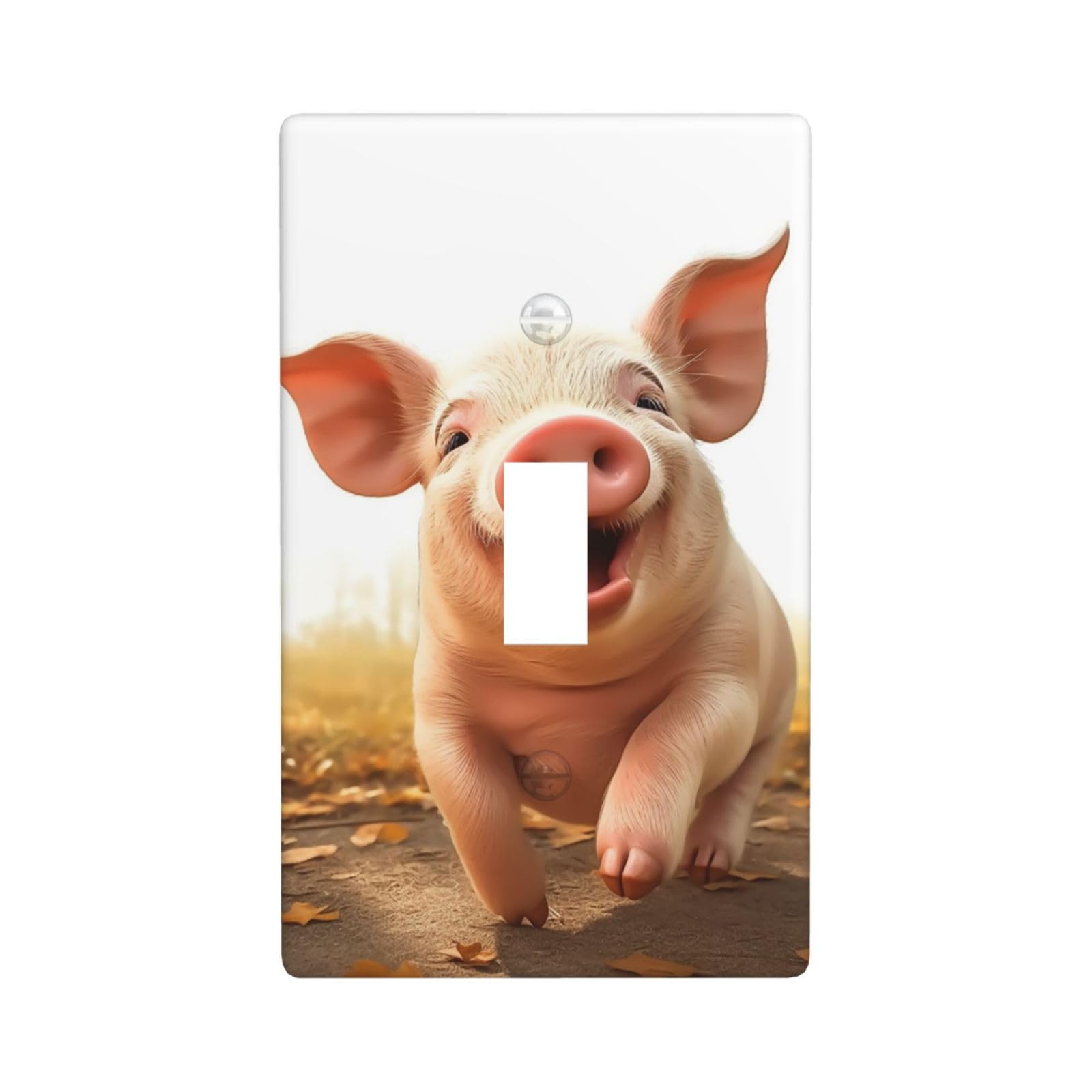 1-Gang Decorator Wall Plate Smiling Light Switch Cover Single Toggle Receptacle Outlet Wall Plate 4.5" x 2.8" Wallplate Unbreakable Polycarbonate Outlet Faceplates Covers
