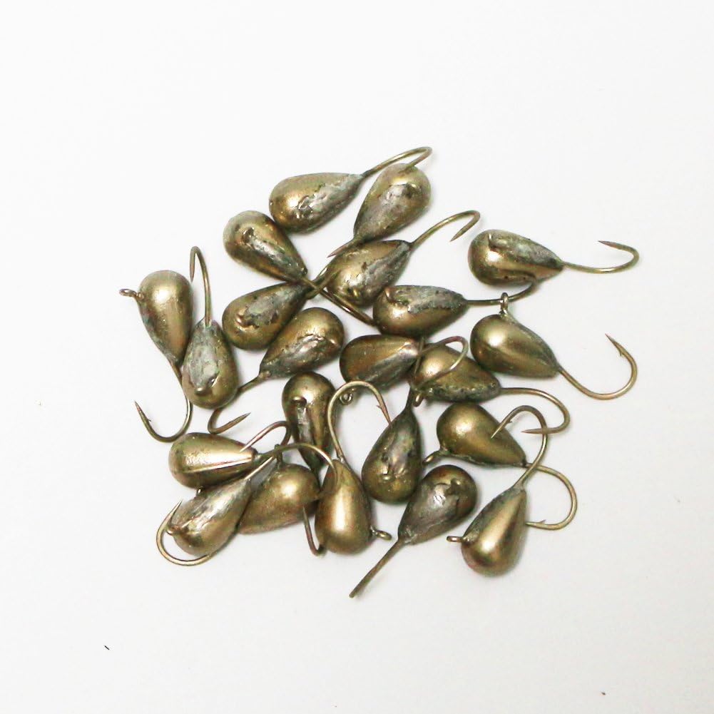 25 Pcs Unpainted Ice Fishing Tungsten Jigs