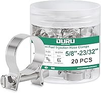 Vista 8 de Abrazadera de línea de combustible de acero inoxidable 304, 20 piezas ajustables de 19/32"-11/16" de diámetro (15-17mm), mini abrazaderas