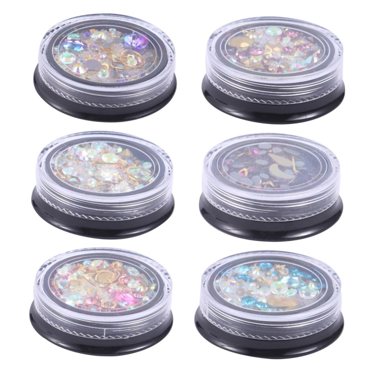 Housoutil Decorazioni Per Unghie Di Strass e Ciondoli Per Nail Art Mix Di Diamanti e Perline Accessori Per Manicure Creativa Adatto Per Uso Salone e Casa