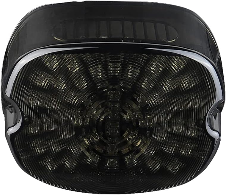 Motorcycle Led Tail Light LED Brake Turn Signal Rear Light Low Profile Taillights Compatible with Dyna Sportster 883 1200 Road King (Smoked)