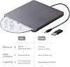 External CD DVD Drive USB 3.0 Type-C Portable CD/DVD +/-RW ROM Drive Burner Writer Reader, Slim Optical DVD Player for Laptop PC Mac Macbook Air Pro Windows 11/10/8/7 XP Linux OS Apple iMac