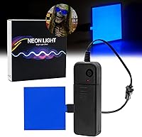 Vista 8 de Panel LED flexible, hoja de panel electroluminiscente EL, cinta cortable y suave para máscara, cosplay, decoración de fiesta, bricolaje - parpadeo