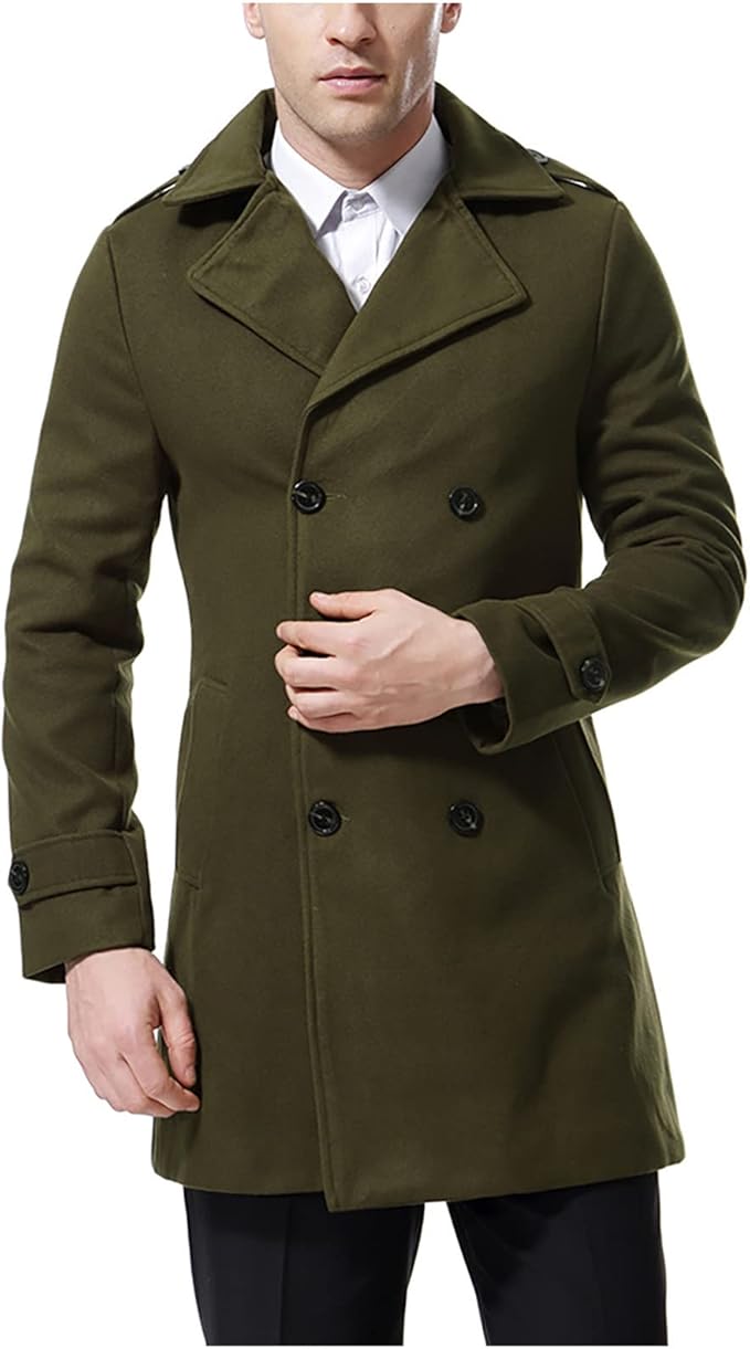 double breasted winter coat