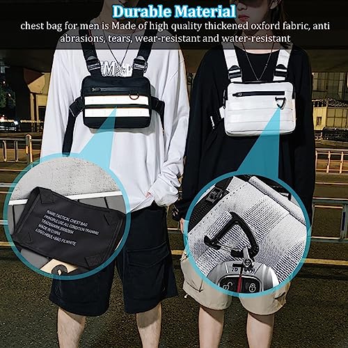 Bolsa de cofre reflectante para hombres, el regalo ideal con chaleco negro ajustable 6