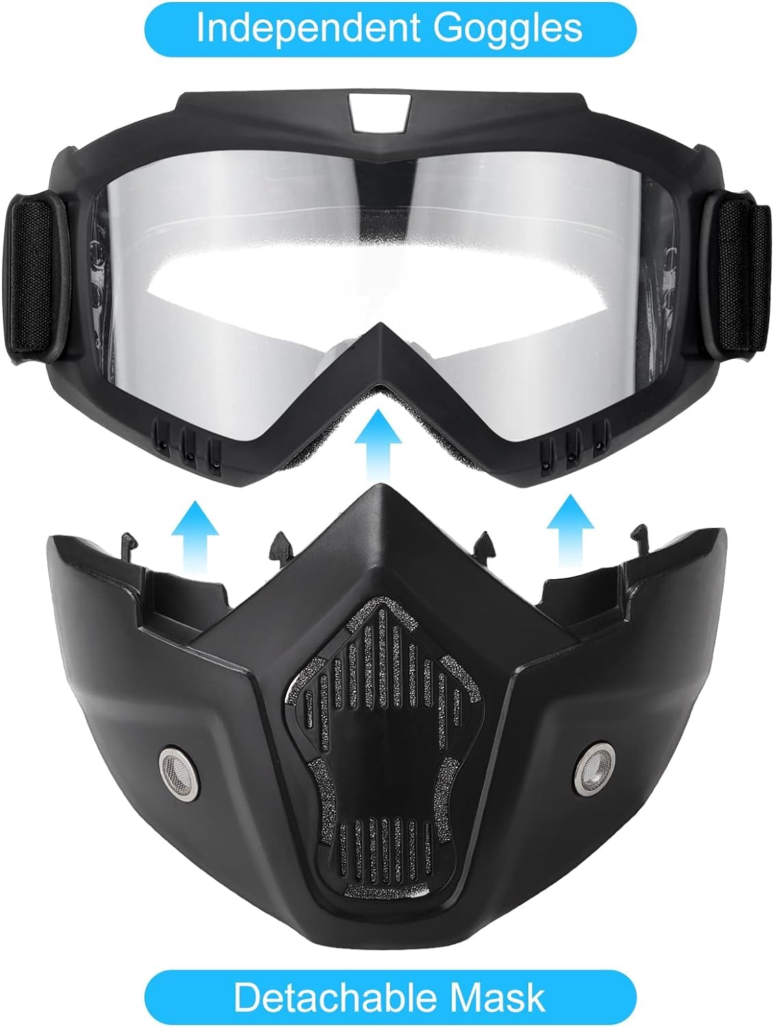 Máscara táctica Airsoft Gear Airsoft, casco con gafas desmontables, casco de Paintball PJ Fast con soporte frontal NVG y riel lateral
