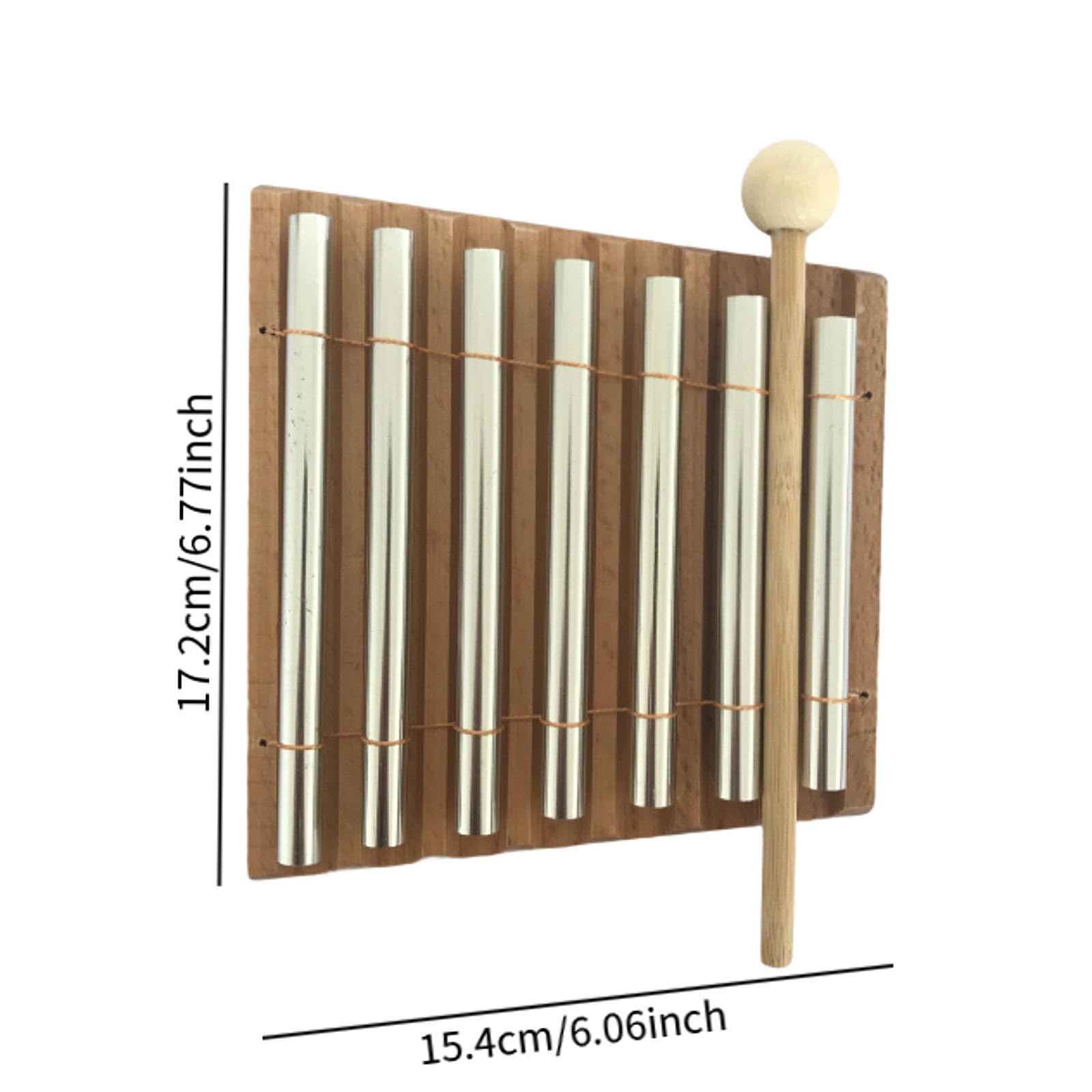Gralara Carillon à Main avec Maillet, Jouet Musical, Instrument de Percussion, Cadeau pour La Gestion de Classe, 7 Tons
