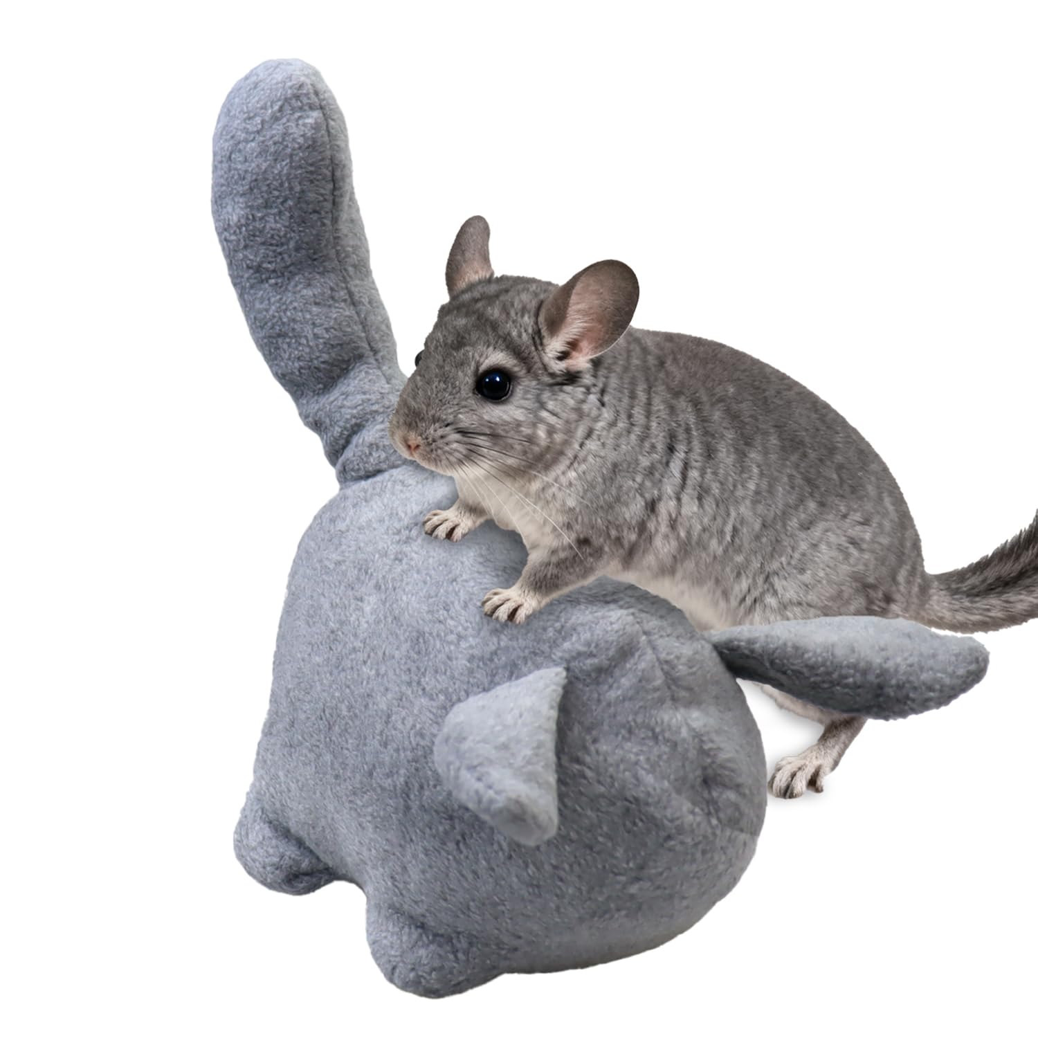 Chinchilla Cuddle Buddy Comfort Cuddler for Guinea Pigs, Hamsters, Ferrets, Hedgehogs & Sugar Gliders Anxiety Relief Stuffed Animal Companion (Gray)