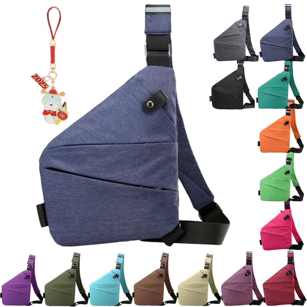 Anti Theft Travel Bag Crossbody, Adjustable Strap Travel Purses Personal Small Item Travel Bag for Women and Men