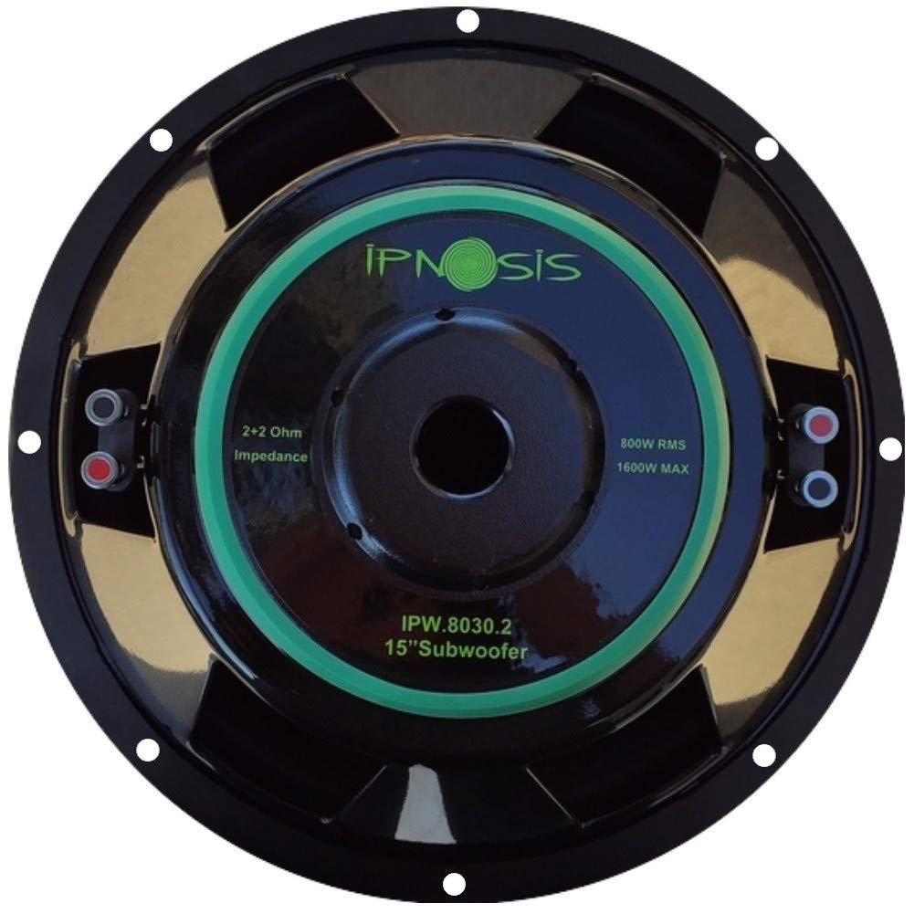 1 SUBWOOFER IPNOSIS IPW 8038.2 38cm 15" di diametro doppia bobina dual voice coil 2+2 ohm 800 watt rms 1600 watt max auto car, 1 pezzo