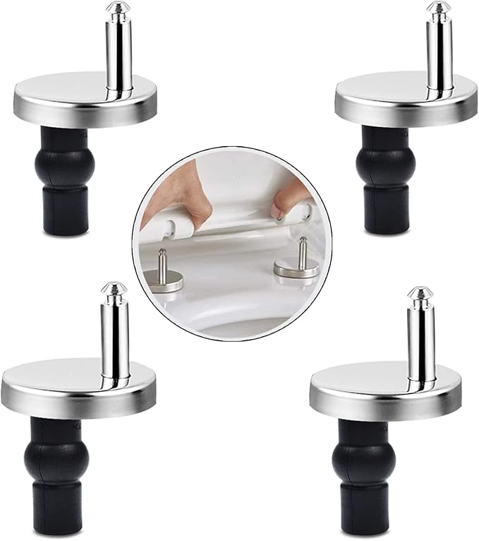 4 Pack Toilet Seat Fittings, Quick Release Toilet Seat Hinges, Soft