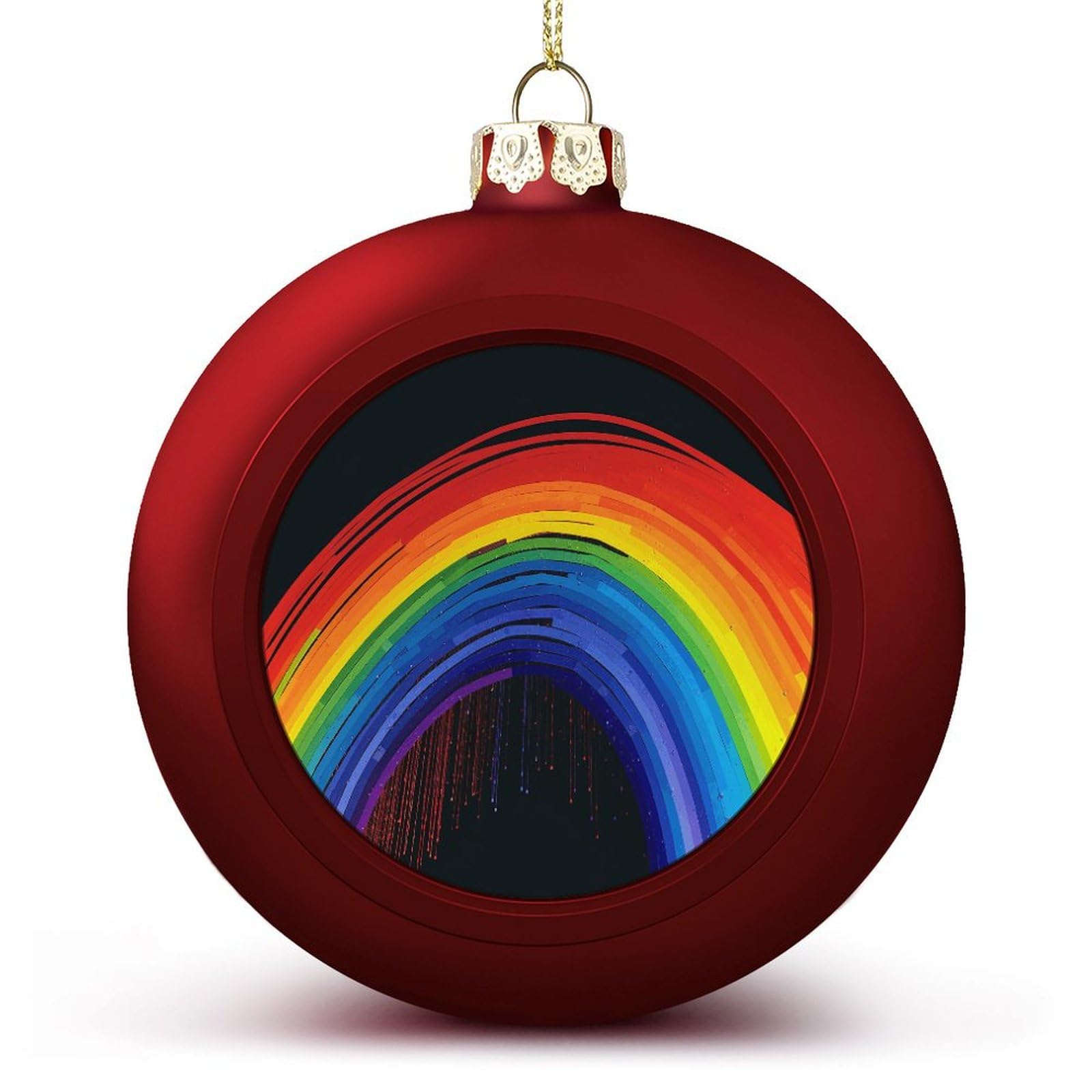 Boules de Noël imprimées pour une table de fête élégante et colorée