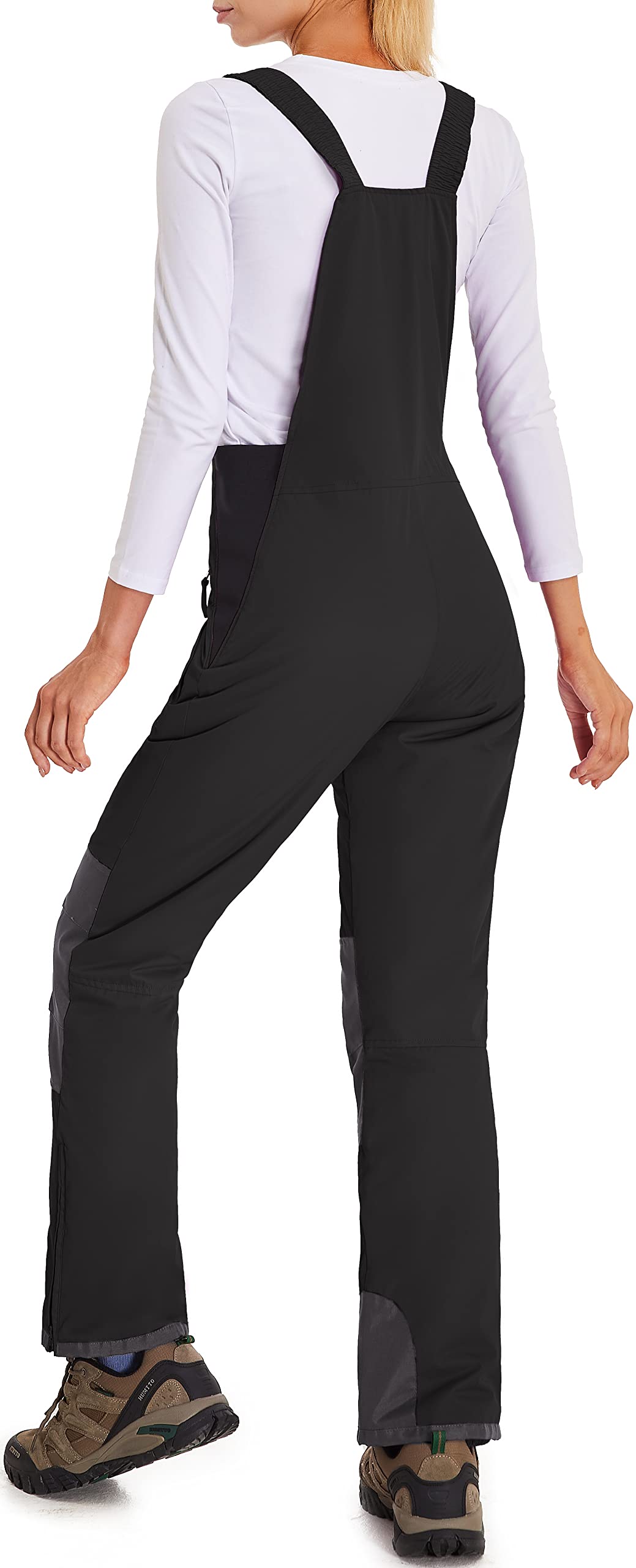 Damen Skihose Latzhose Wasserdicht Softshellhose Overall Winter Warm Gefüttert Schneehose Snowboardhose mit Verstellbaren Hosenträgerhose