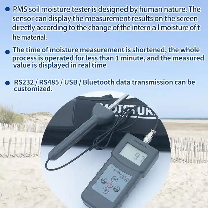 Image of LABART PMS710 Digital Soil Moisture Meter for Soil River Sand Analyze Moisture Measuring