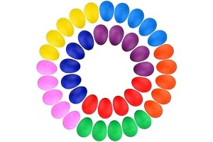 Augshy Rattles Eggs Plastic Percussion Maracas for Easter