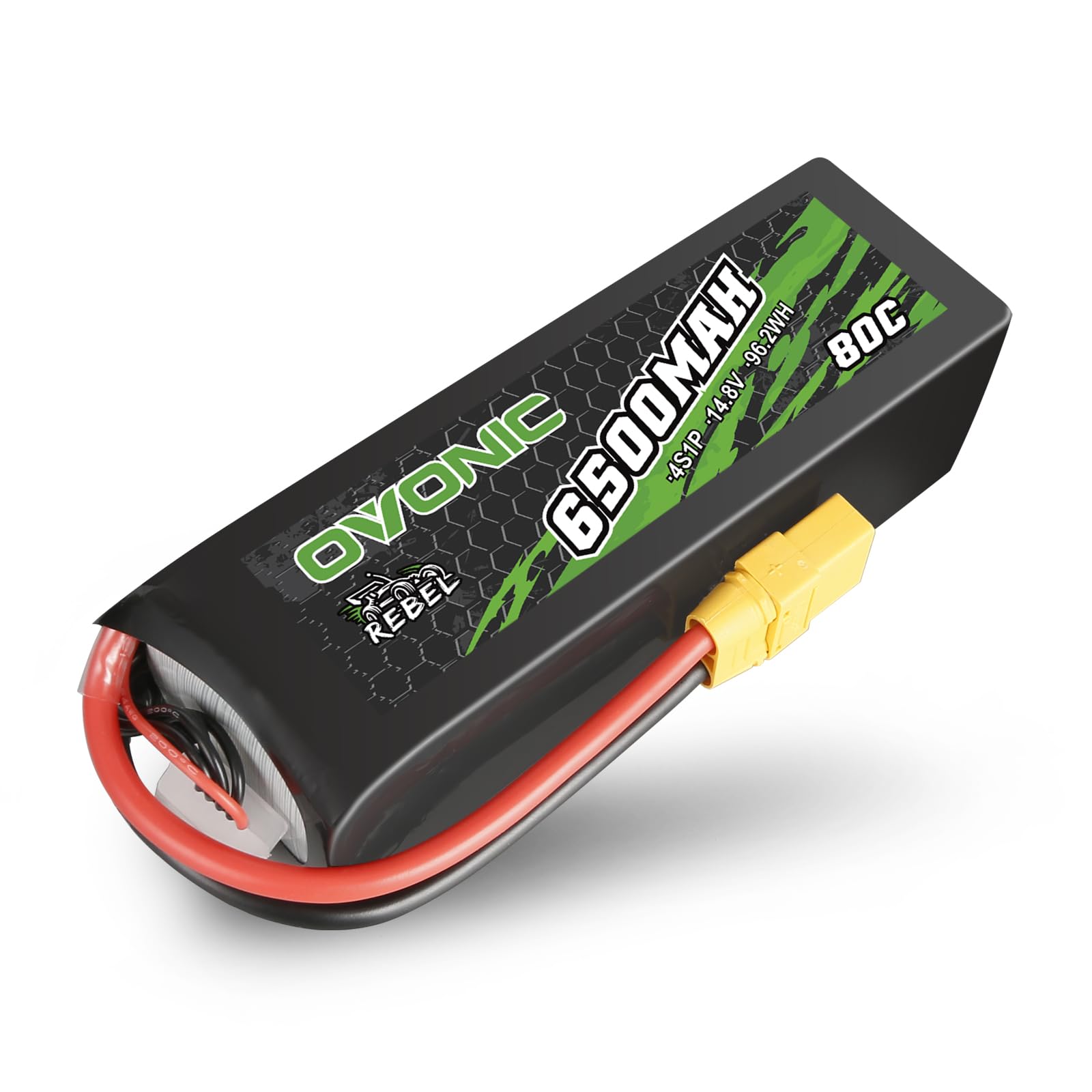 Ovonic 6500mAh 4S 14.8V 50C Hardcase Batterie Lipo Pack avec T Plug pour 1/8 RC Buggy