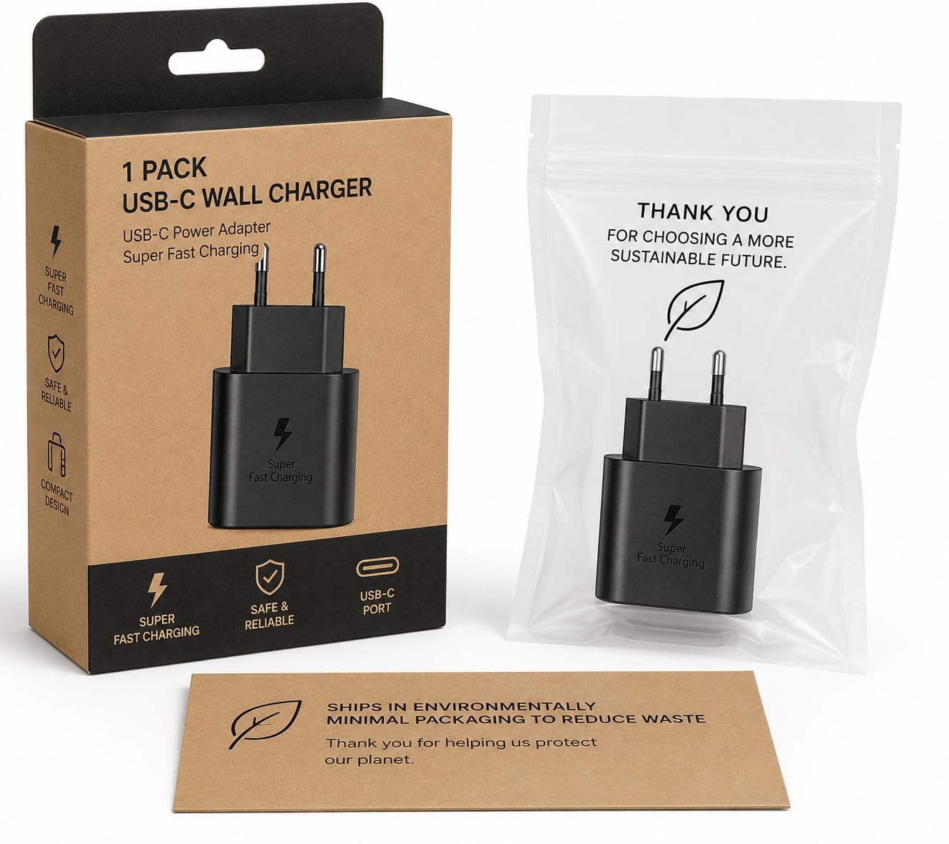 RiteAV USB-C ładowarka do szybkiego ładowania, 25 W, super szybkie ładowanie, kompatybilna z Samsung S25, S24, S23, S22, S21, Note 20, A53, Z Fold6