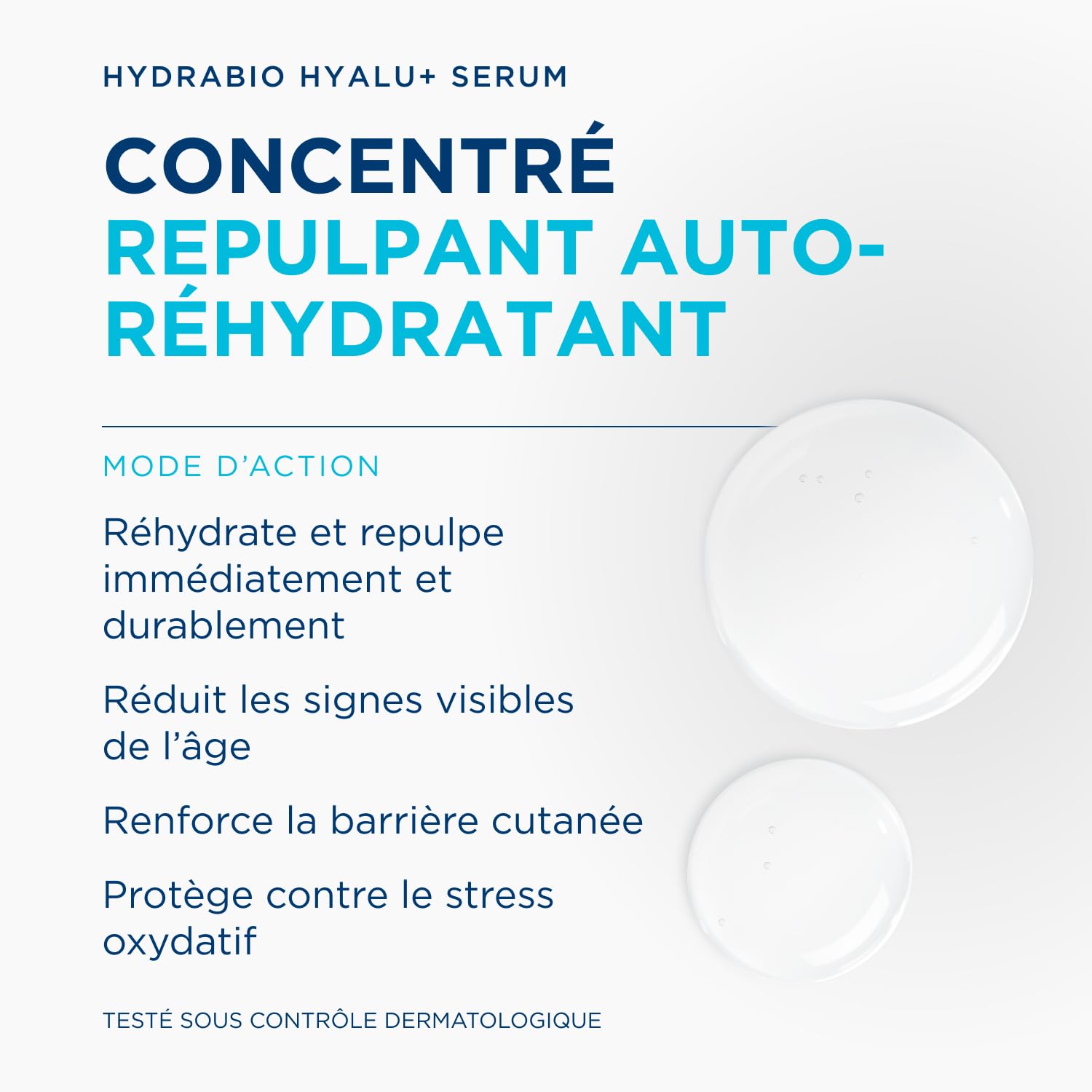 BIODERMA Hydrabio Hyalu+ Sérum auto-réhydratant et repulpant - Réduit les signes visibles du vieillissement - Tous types de peau - Flacon 30 ml