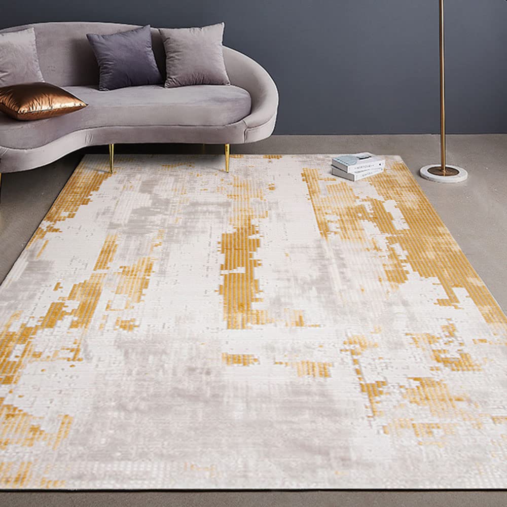 Tonuuoei Rugs Living Room Large Soft Area Rug Vintage Carpet Boho Short Pile Traditional Modern Abstract Rug, Multicoloured,L,140 x 200 cm