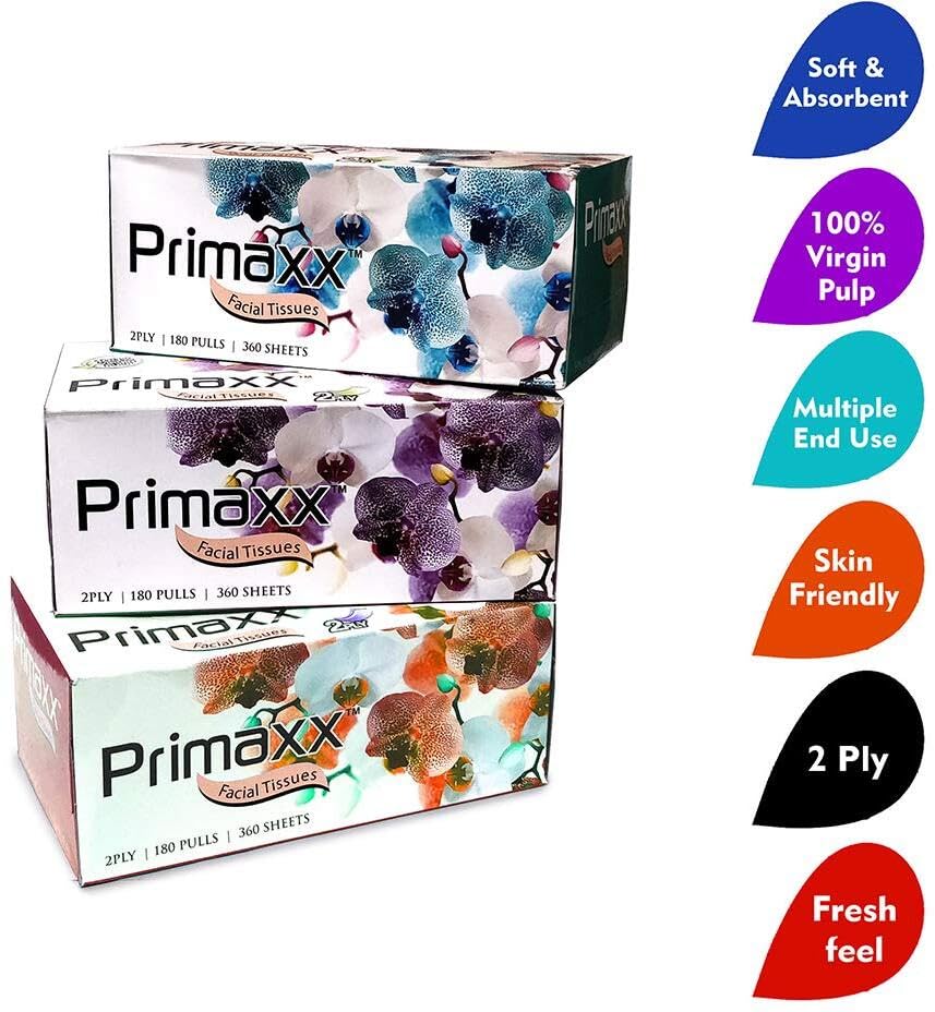 180 PULL 2 PLY 3 IN 1 PX FT Pack 3 Dry Tissue Super Soft Facial Tissue Multipurpose tissue personal care, bedside, dressing table, office,car,disposable facial tissues 2