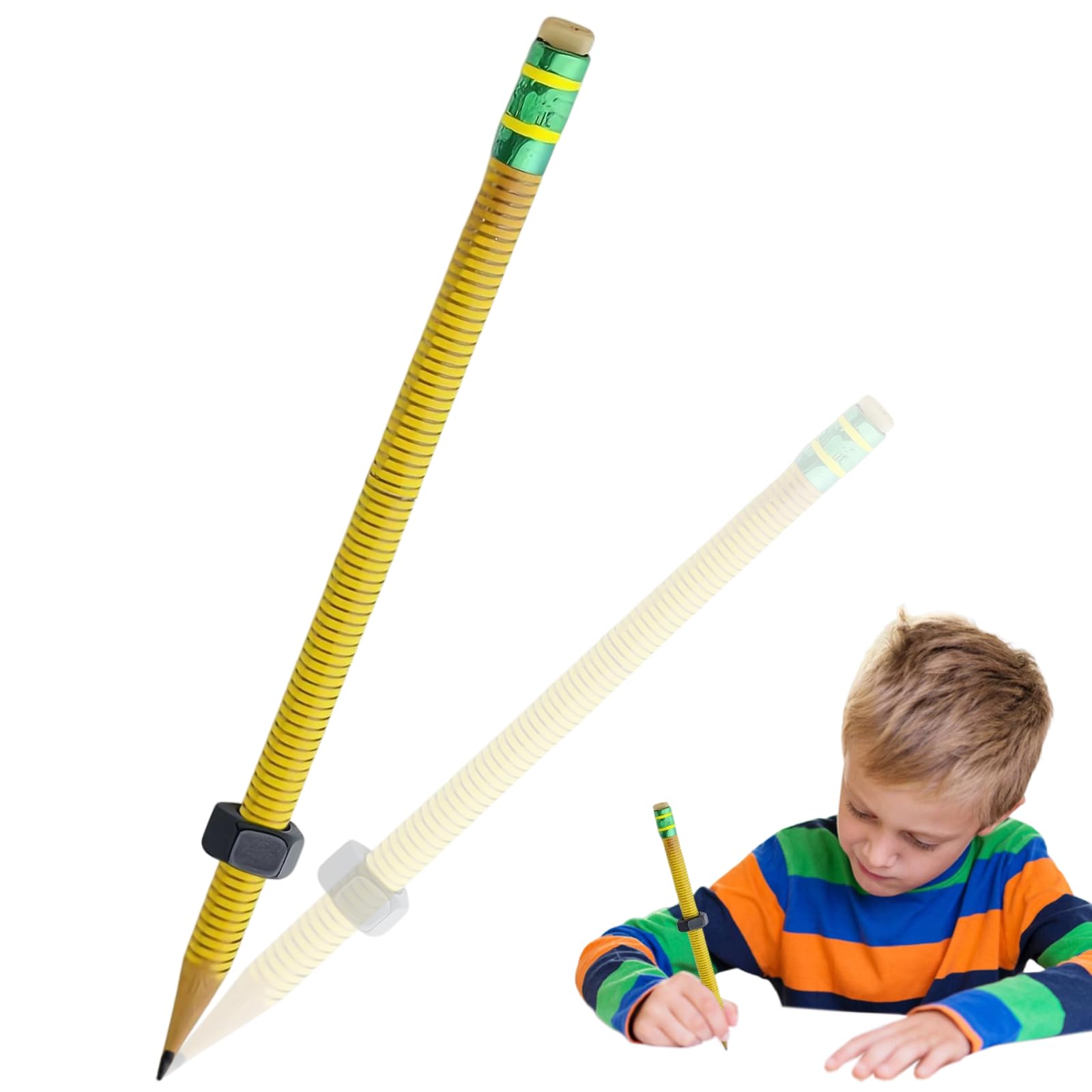 Crayon TDAH - Crayon Fidget avec filetage pour TDAH et anxiété - Outil sensoriel silencieux - Soulage le stress - Stylo rotatif pour agiter
