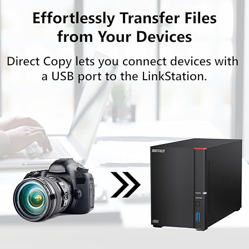 Miniatura 8 de BUFFALO LinkStation 720 - Almacenamiento de datos en la nube privada de 16 TB de 2 bahías para oficina en casa con discos duros