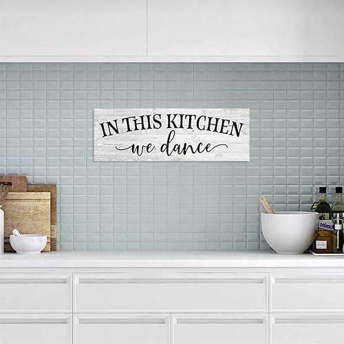 Miniatura 6 de In this Kitchen, we dance Farmhouse Rustic Wall Art Kitchen Sign Home Decor Letrero de madera Regalo 6x18 B3-06180062019