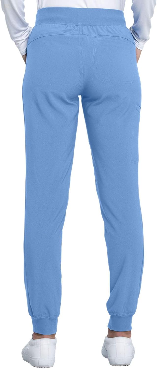 Cherokee iFlex CKK070 Women's Mid Rise Jogger Pant, Ciel Blue, 2X-Large