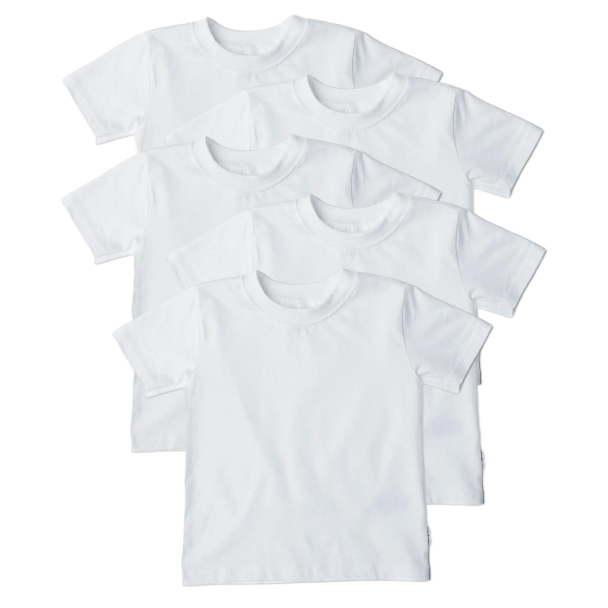 Gerber Baby & Toddler 5-Pack Solid Short Sleeve T-Shirts Jersey 160 GSM