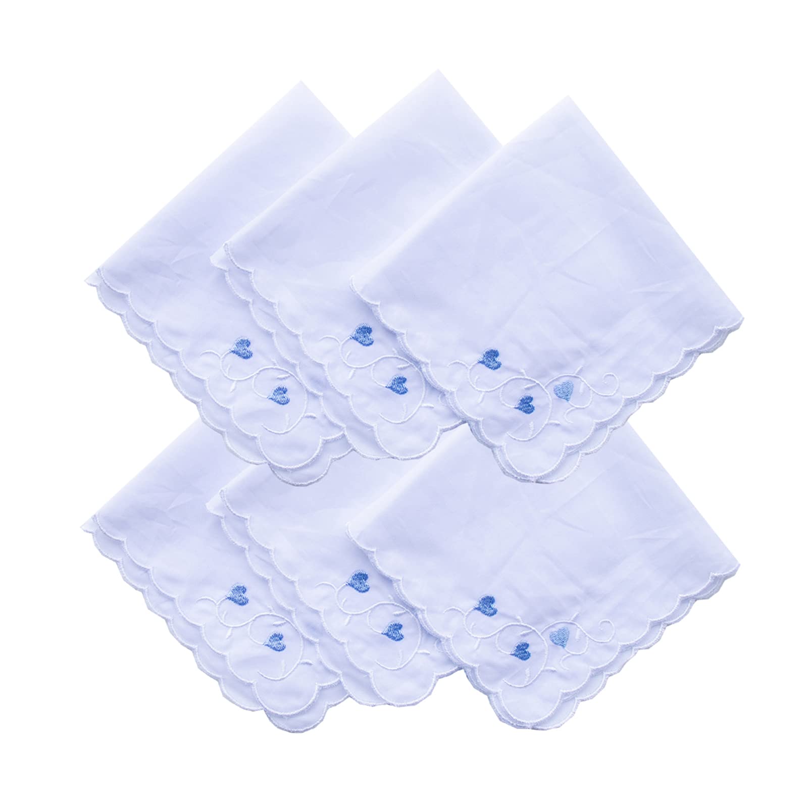 CoCoUSMWomens Handkerchiefs Lace Embroidered Cotton Handkerchiefs Bulk