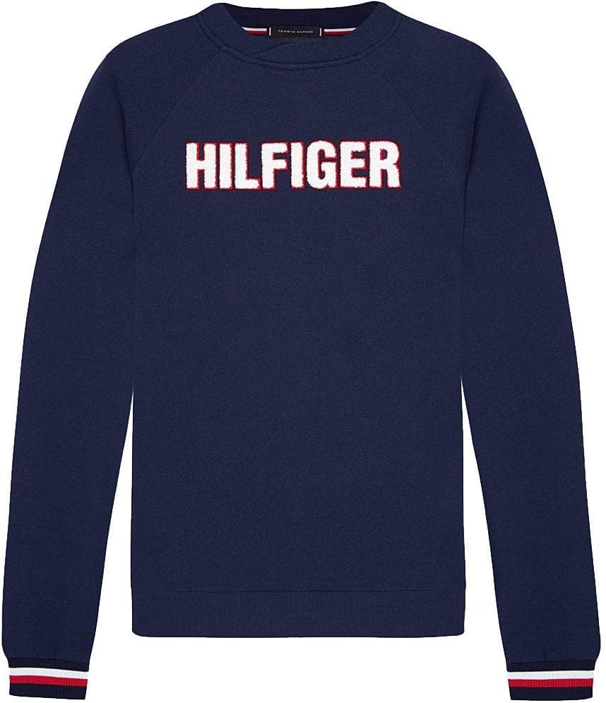 Tommy Hilfiger Logo Tape Crew Neck Lounge Sweatshirt Top