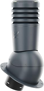 Entlüfterkamin Ecoline 125 für Blechdachziegel mit flachem Boden und Butyl-Dichtung (Anthrazit)