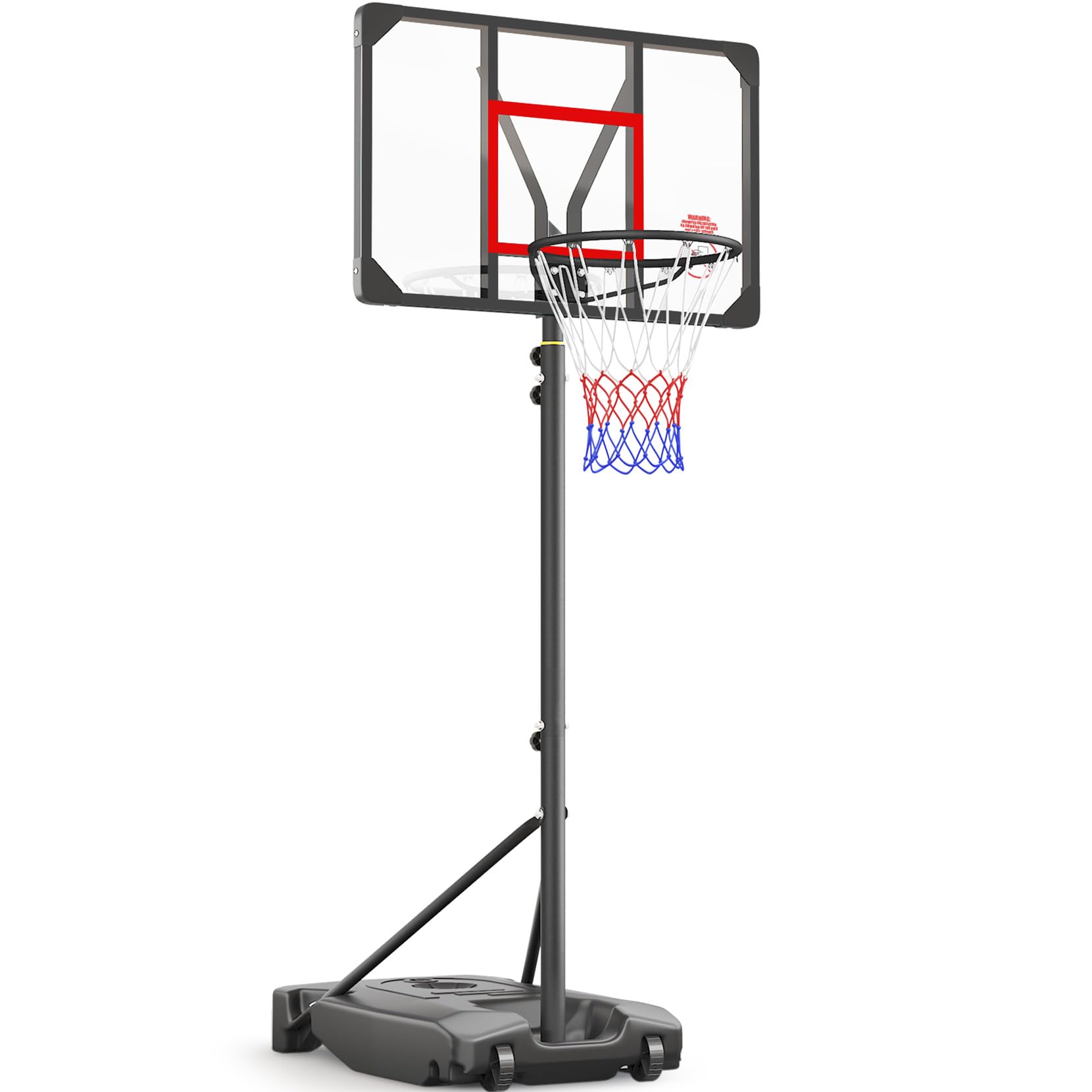 Yohood Kids Basketball Hoop Outdoor 4.82-8.53ft Adjustable, Portable Basketball Hoops & Goals for Kids/Teenagers/Youth in Backyard/Driveway/Indoor,