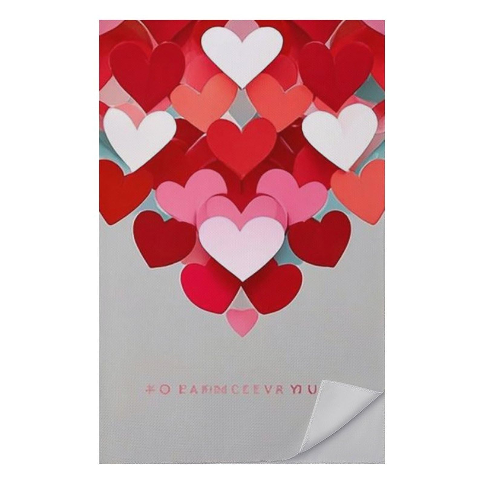 FHESDCW A Big Heart Small Hearts Towel Quick Dry Ice Towels for Hot Weather Breathable Camping Towels Sweat Super Absorbent Bathroom Towel for Gym Yoga Pilates Exercise