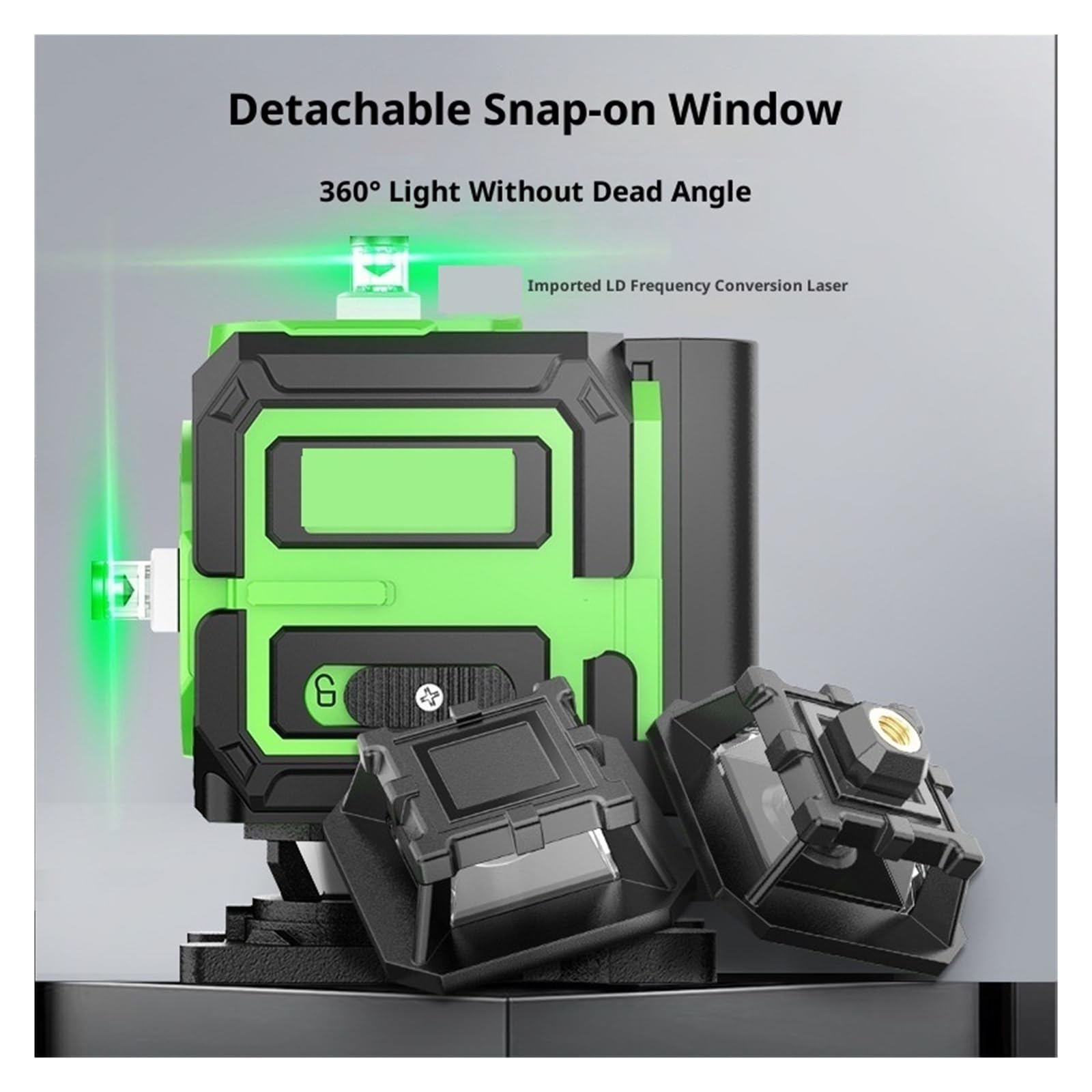 Livello laser, Set Di Strumenti Per Linee Incrociate Autolivellanti Con Livella Laser A Raggio Verde A 16,per la lavorazione del legno(B)