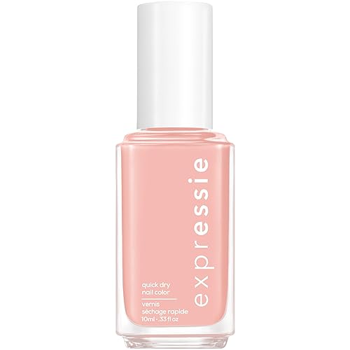 essie expressie Quick-Dry Vegan Nail Polish, Crop Top and Roll, Pink Beige, 0.33 Ounce