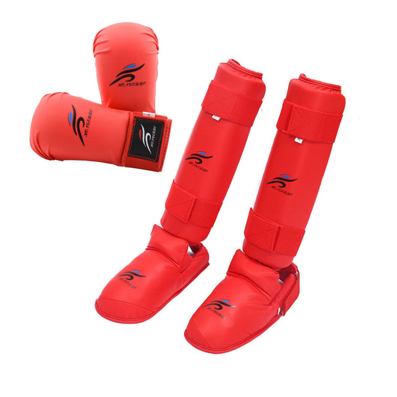 SerendipitousWhisper Shin Guards,Taekwondo Sparring Gear Set Karate Gloves Professional Training,Gear Punch Mitts Punching Gloves Boxing Equipment For Adults,for Kids