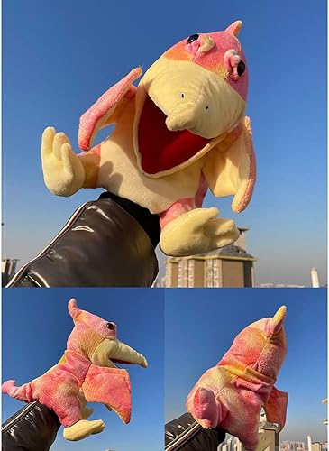 Miniatura 4 de Títeres de mano de dinosaurio de peluche, 9.8 kawaii animales de dinosaurio de peluche para niños, marionetas de peluche de peluche de historias de