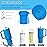 Stanley Cup Accessories Set Including 6 Pcs Silicone Spill Proof Stopper, 2 Pcs Straw Cover Cap for 9-10 mm Straws, 1 Pcs Silicone Boot for Stanley Cup 40oz & 30oz Tumbler (Azure)