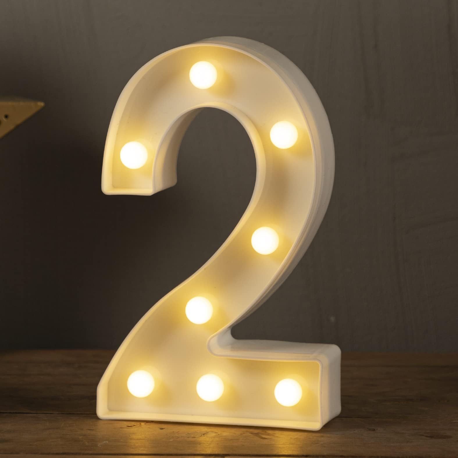 HXWEIYE LED Marquee Number and Alphabet Light Sign - 26 Letters and 10 Numbers for Party, Birthday, Bar, Christmas Decor - Battery Powered (Warm White)